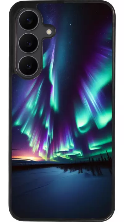 Samsung Galaxy S25 FE Case Hülle - Silikon schwarz Funkelndes Nordlicht