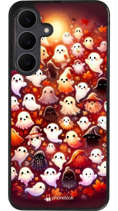Coque Samsung Galaxy S25 FE - Silicone rigide noir Fantômes automne mignons