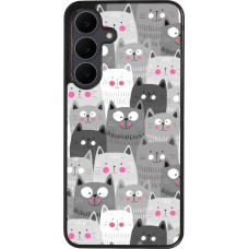 Samsung Galaxy S25 FE Case Hülle - Silikon schwarz Katzenschwärme