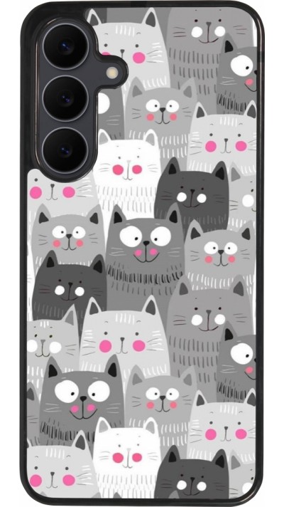 Samsung Galaxy S25 FE Case Hülle - Silikon schwarz Katzenschwärme