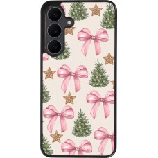 Samsung Galaxy S25 FE Case Hülle - Silikon schwarz Christmas 25 Vintage Ribbons