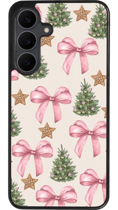 Samsung Galaxy S25 FE Case Hülle - Silikon schwarz Christmas 25 Vintage Ribbons