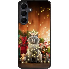Samsung Galaxy S25 FE Case Hülle - Silikon schwarz Christmas 25 Xmas Cat