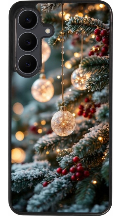 Samsung Galaxy S25 FE Case Hülle - Silikon schwarz Christmas 25 Xmas Decorated Tree