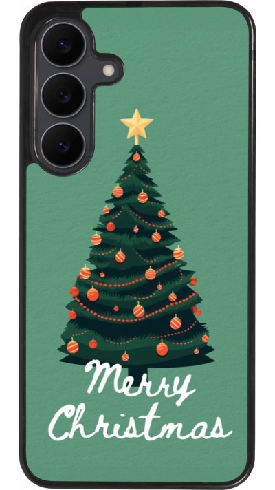 Samsung Galaxy S25 FE Case Hülle - Silikon schwarz Christmas 25 Xmas Tree