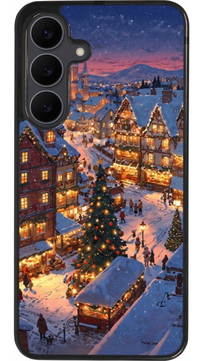 Samsung Galaxy S25 FE Case Hülle - Silikon schwarz Christmas 25 Xmas Village