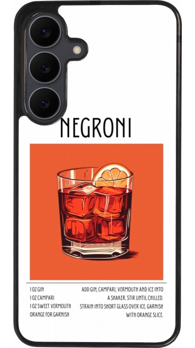Samsung Galaxy S25 FE Case Hülle - Silikon schwarz Cocktail Rezept Negroni