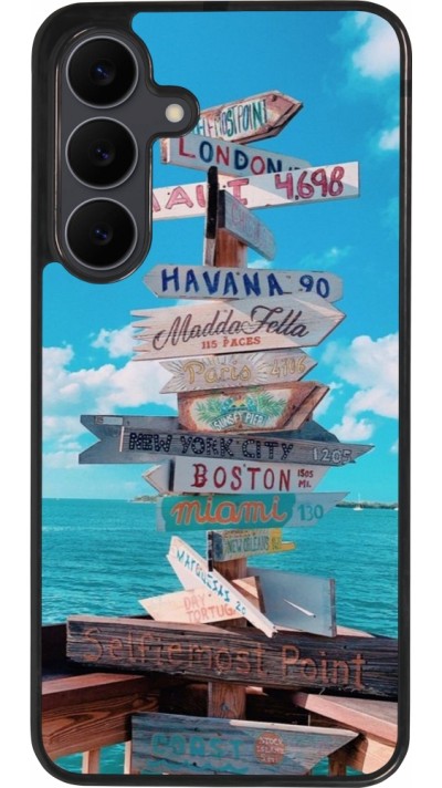 Samsung Galaxy S25 FE Case Hülle - Silikon schwarz Cool Cities Directions