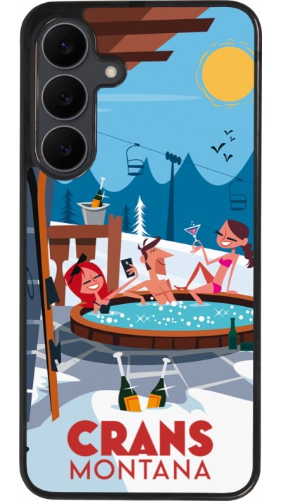 Samsung Galaxy S25 FE Case Hülle - Silikon schwarz Crans-Montana Mountain Jacuzzi