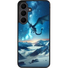 Samsung Galaxy S25 FE Case Hülle - Silikon schwarz Drache nächtliche Berg