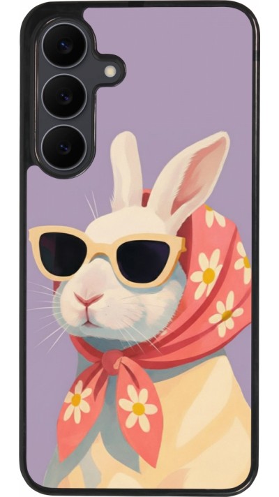 Samsung Galaxy S25 FE Case Hülle - Silikon schwarz Easter 2026 Rabbit with scarf