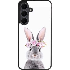 Samsung Galaxy S25 FE Case Hülle - Silikon schwarz Easter 2023 flower bunny