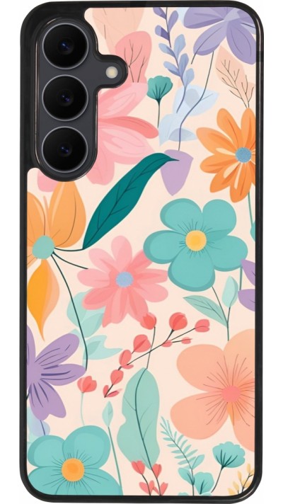 Samsung Galaxy S25 FE Case Hülle - Silikon schwarz Easter 2024 spring flowers
