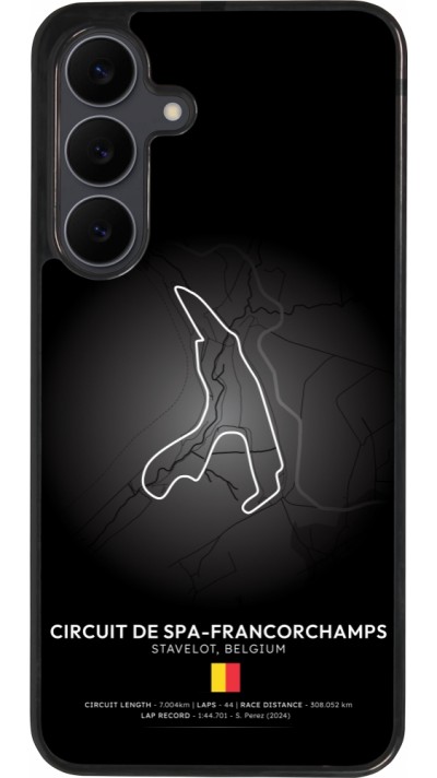 Coque Samsung Galaxy S25 FE - Silicone rigide noir F1 Track 2025 Belgium