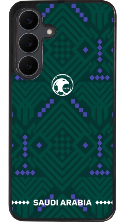Coque Samsung Galaxy S25 FE - Silicone rigide noir Maillot de football Arabie saoudite 2026 personnalisable