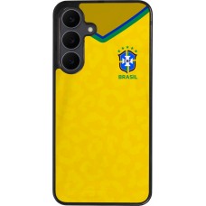 Coque Samsung Galaxy S25 FE - Silicone rigide noir Maillot de football Brésil 2022 personnalisable