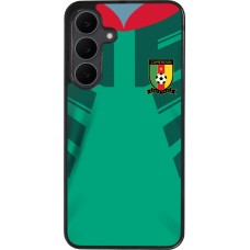 Coque Samsung Galaxy S25 FE - Silicone rigide noir Maillot de football Cameroun 2022 personnalisable