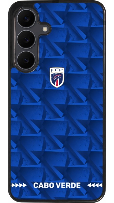 Coque Samsung Galaxy S25 FE - Silicone rigide noir Maillot de football Cap-Vert 2026 personnalisable