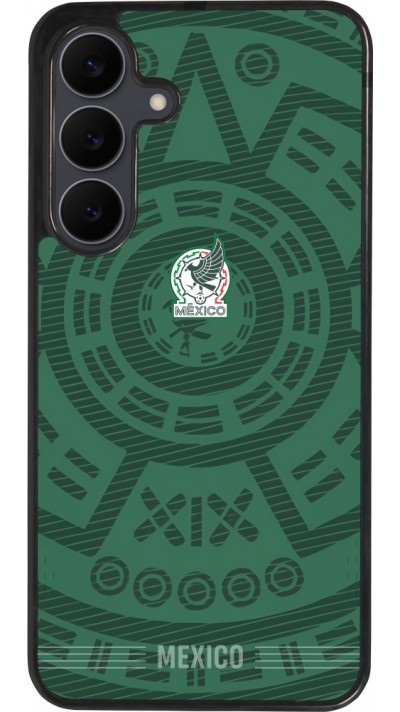 Coque Samsung Galaxy S25 FE - Silicone rigide noir Maillot de football Mexique 2026 personnalisable