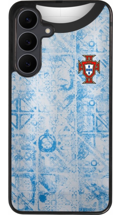 Coque Samsung Galaxy S25 FE - Silicone rigide noir Maillot de football Portugal Extérieur personnalisable