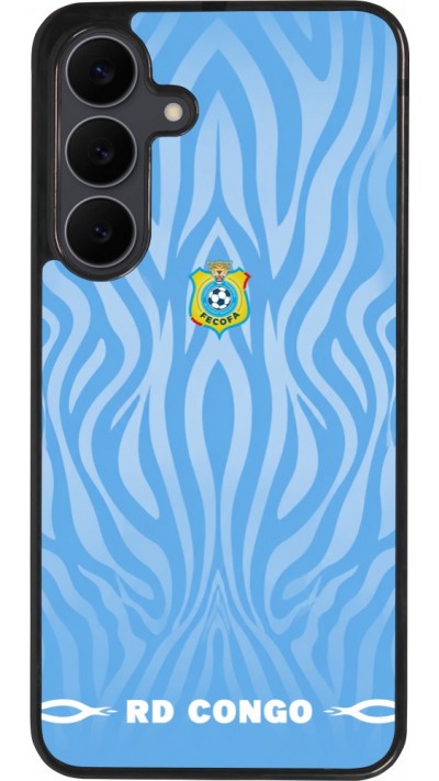 Samsung Galaxy S25 FE Case Hülle - Silikon schwarz Demokratische Republik Kongo 2026 personalisierbares Fussballtrikot