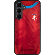 Coque Samsung Galaxy S25 FE - Silicone rigide noir Maillot de football République Tchèque personnalisable