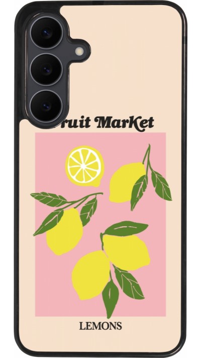 Samsung Galaxy S25 FE Case Hülle - Silikon schwarz Fruit market lemons 2026