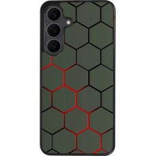 Samsung Galaxy S25 FE Case Hülle - Silikon schwarz Geometric Line red