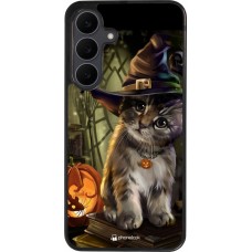 Samsung Galaxy S25 FE Case Hülle - Silikon schwarz Halloween 21 Witch cat
