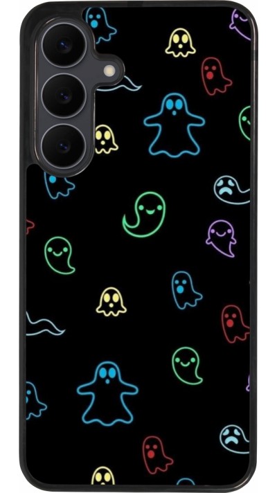 Samsung Galaxy S25 FE Case Hülle - Silikon schwarz Halloween 2024 colorful ghosts