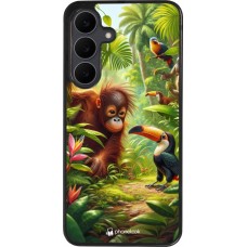 Samsung Galaxy S25 FE Case Hülle - Silikon schwarz Tropischer Dschungel Tayrona