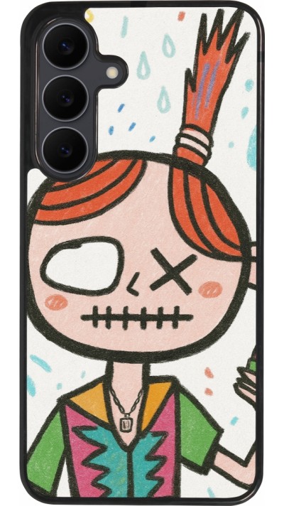 Samsung Galaxy S25 FE Case Hülle - Silikon schwarz Little Girl Sketch