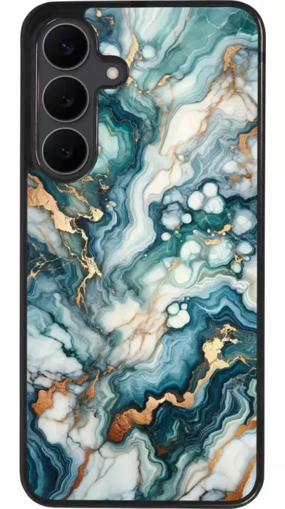 Samsung Galaxy S25 FE Case Hülle - Silikon schwarz Grüner Blauer Goldener Marmor