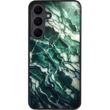 Samsung Galaxy S25 FE Case Hülle - Silikon schwarz Majestätischer grüner Marmor