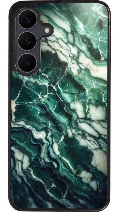 Samsung Galaxy S25 FE Case Hülle - Silikon schwarz Majestätischer grüner Marmor
