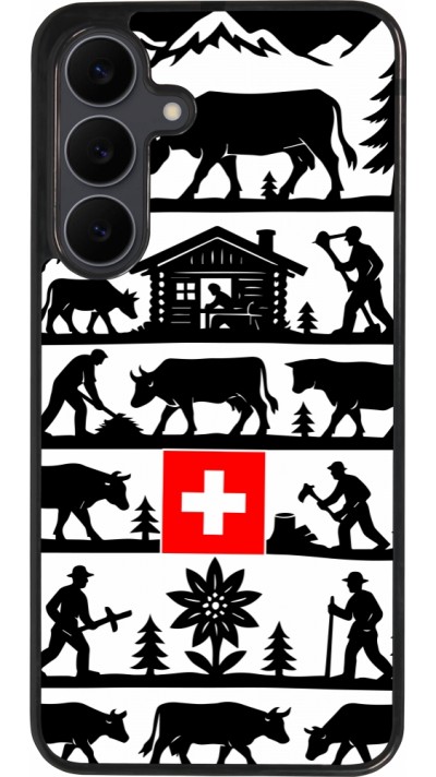 Coque Samsung Galaxy S25 FE - Silicone rigide noir Poya Suisse 1