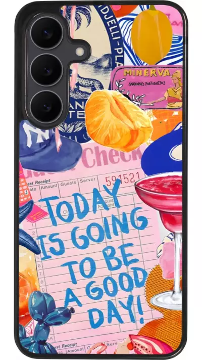 Coque Samsung Galaxy S25 FE - Silicone rigide noir Preppy Today is Going to be a good day