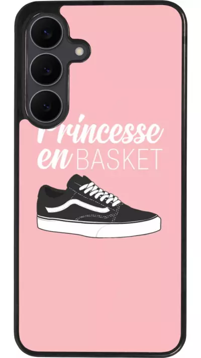 Coque Samsung Galaxy S25 FE - Silicone rigide noir princesse en basket