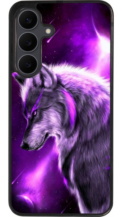 Samsung Galaxy S25 FE Case Hülle - Silikon schwarz Purple Sky Wolf