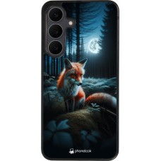 Samsung Galaxy S25 FE Case Hülle - Silikon schwarz Fuchs Mond Wald