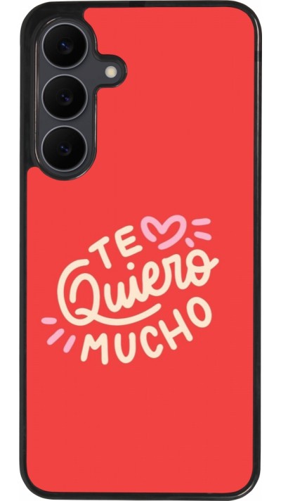 Samsung Galaxy S25 FE Case Hülle - Silikon schwarz Saint Valentines Day 26 Te quiero mucho