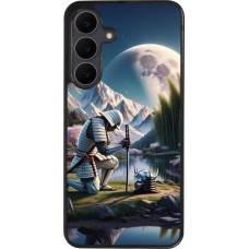 Coque Samsung Galaxy S25 FE - Silicone rigide noir Samurai Katana Lune
