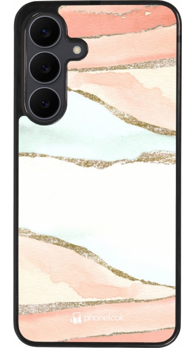 Samsung Galaxy S25 FE Case Hülle - Silikon schwarz Shimmering Orange