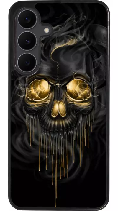 Coque Samsung Galaxy S25 FE - Silicone rigide noir Skull 02