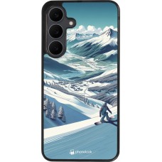 Samsung Galaxy S25 FE Case Hülle - Silikon schwarz Snowboarder Berg