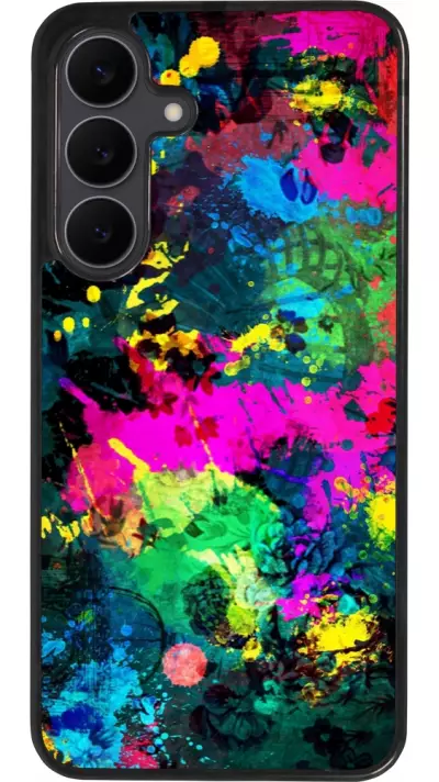 Coque Samsung Galaxy S25 FE - Silicone rigide noir Splash paint