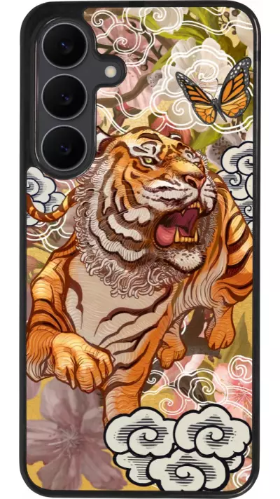 Coque Samsung Galaxy S25 FE - Silicone rigide noir Spring 23 japanese tiger