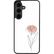 Samsung Galaxy S25 FE Case Hülle - Silikon schwarz Spring 23 minimalist flower