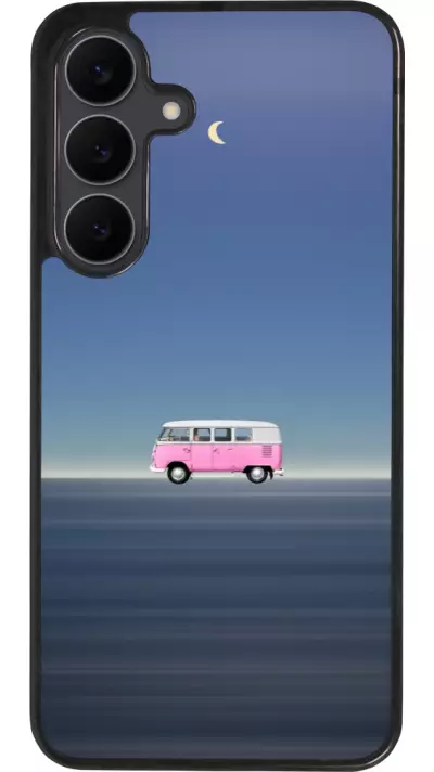 Coque Samsung Galaxy S25 FE - Silicone rigide noir Spring 23 pink bus