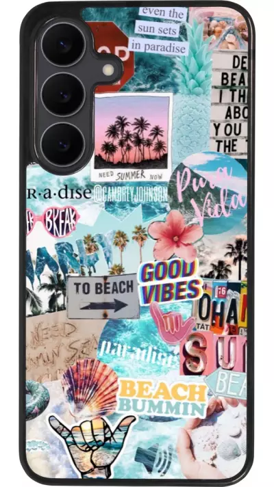 Coque Samsung Galaxy S25 FE - Silicone rigide noir Summer 20 collage
